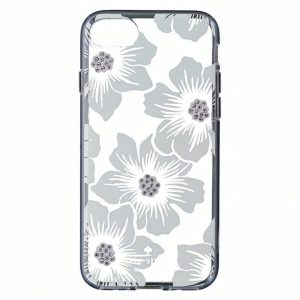 Kate Spade Hybrid Hardshell Case For IPhone 8/7 - Hollyhock White Flowers/Clear Clear