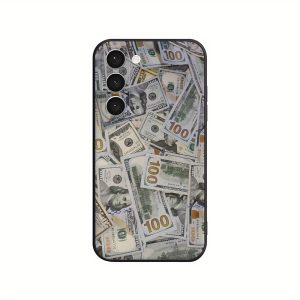 Money Banknotes Fun Design Phone Case for Samsung Galaxy S22/S22+/S22 Ultra/S23/S23+/S23 FE/S23 Ultra/S24/S24 Plus/S24 Ultra /A32/A35/A15/A53/A54/A51/A55/A33/ A14/A05S, Protective Cover